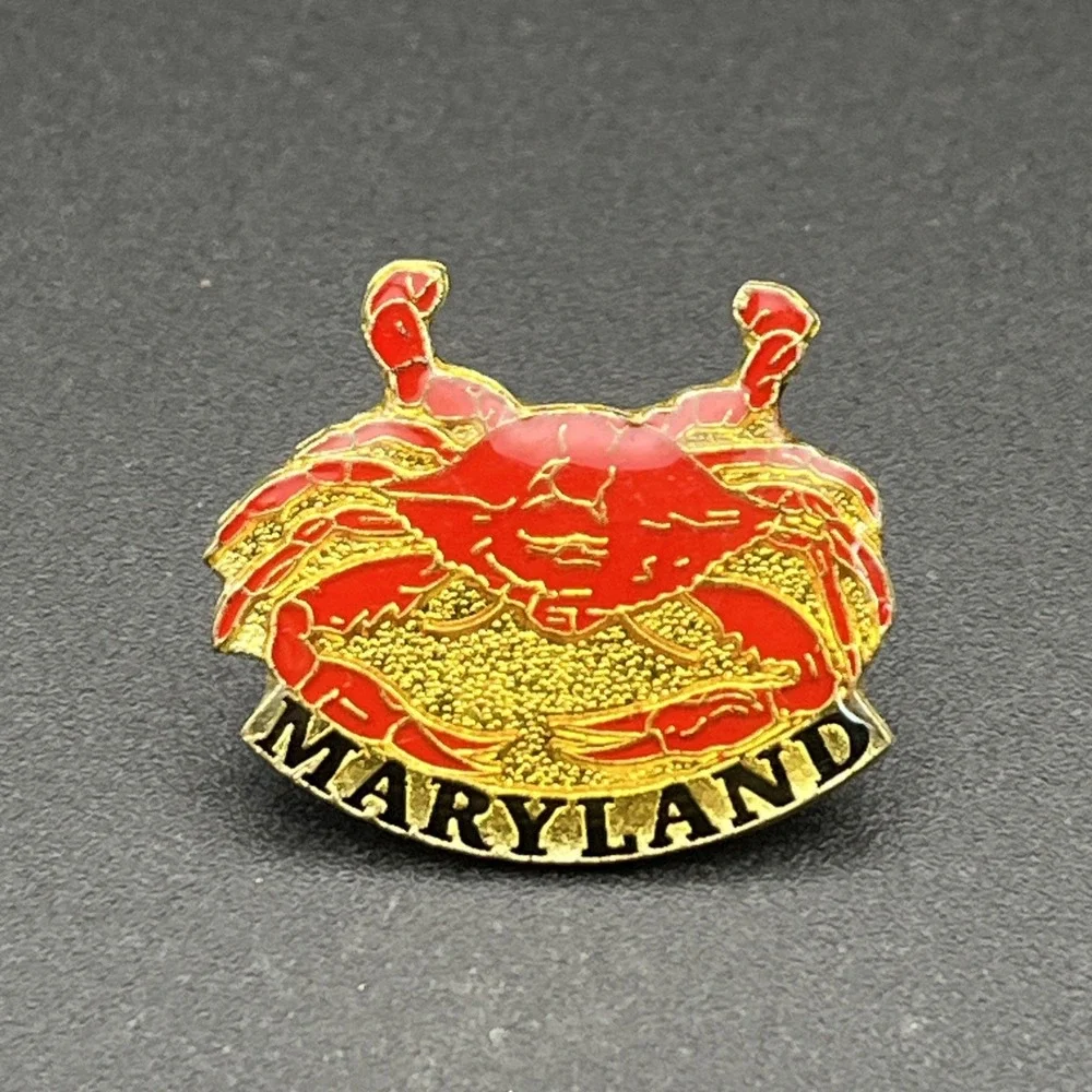 Vintage State Of‎ Maryland Crab Lapel Hat Pin